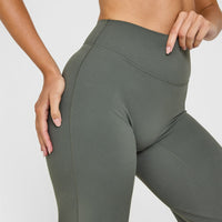 SoftMotionâ„¢ Straight Leg Bottoms with White Logo | Dark Khaki