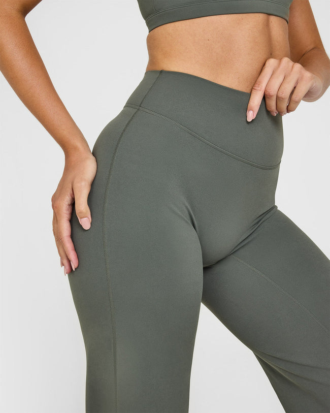 SoftMotionâ„¢ Straight Leg Bottoms with White Logo | Dark Khaki