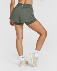 Unified Double Layer Shorts 5" | Dark Khaki