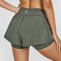 Unified Double Layer Shorts 5" | Dark Khaki