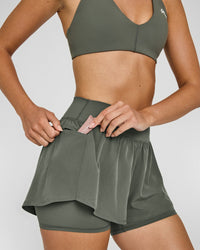 Unified Double Layer Shorts 5" | Dark Khaki