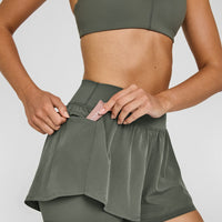 Unified Double Layer Shorts 5" | Dark Khaki