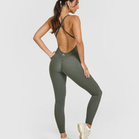 Unified Scoop Back All In One Long | Dark Khaki