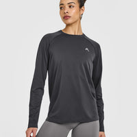 Go To Seamless Loose Long Sleeve Top | Coal