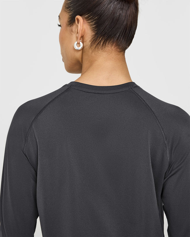 Go To Seamless Loose Long Sleeve Top | Coal