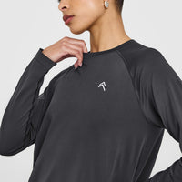 Go To Seamless Loose Long Sleeve Top | Coal