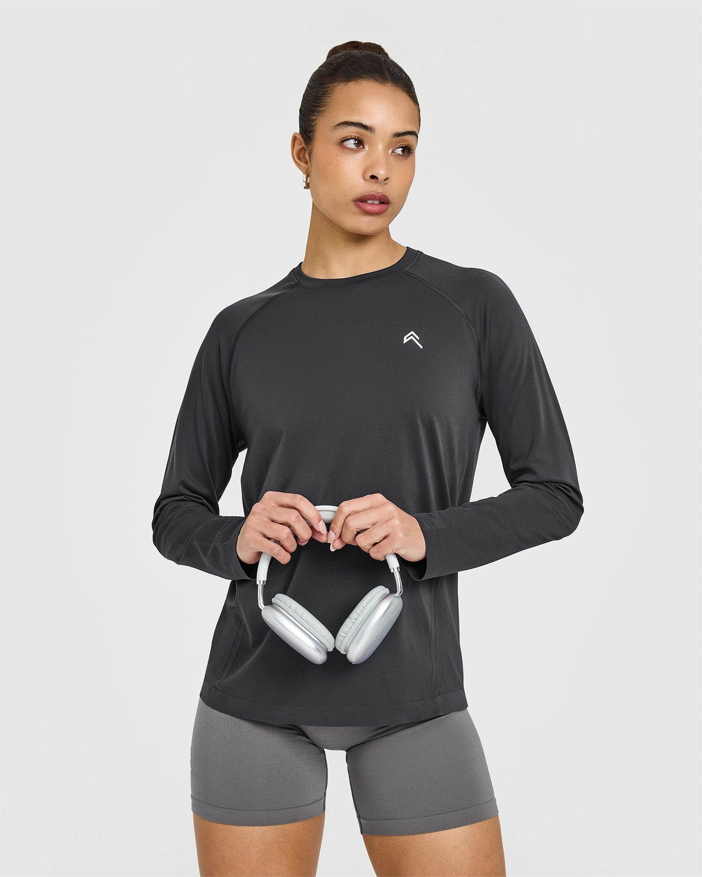 Go To Seamless Loose Long Sleeve Top | Coal