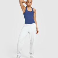 Mellowâ„¢ Rib Scoop Neck Vest with Built in Bra Shelf | Shadow Blue