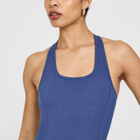 Mellowâ„¢ Rib Scoop Neck Vest with Built in Bra Shelf | Shadow Blue