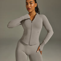 SoftMotion™ Jacket with White Logo | Warm Sand