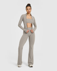 SoftMotion™ Jacket with White Logo | Warm Sand