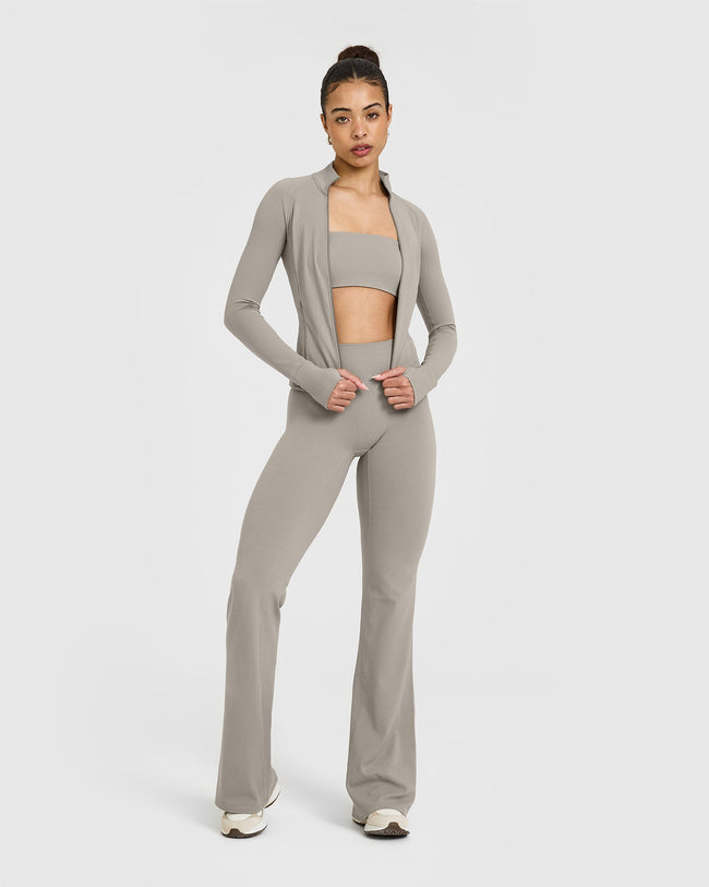 SoftMotion™ Jacket with White Logo | Warm Sand