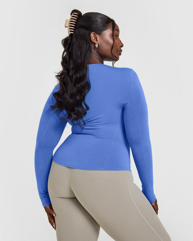 Mellow™ Soft Long Sleeve Top | Glaucous Blue