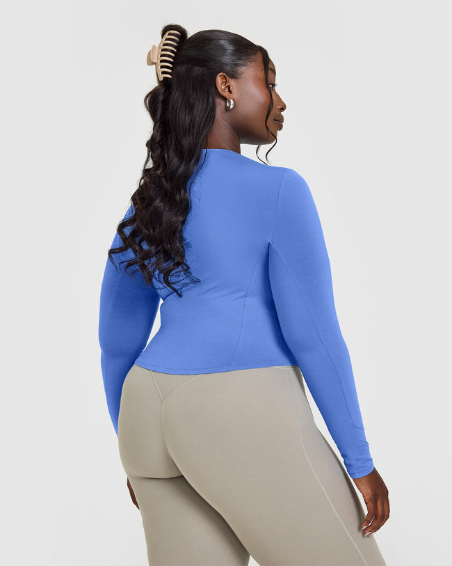 Mellowâ„¢ Soft Mid Long Sleeve Top | Glaucous Blue