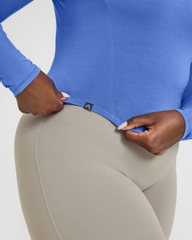 Mellowâ„¢ Soft Mid Long Sleeve Top | Glaucous Blue