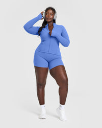 SoftMotion™ Jacket with White Logo | Glaucous Blue