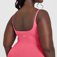 SoftMotion™ Strappy Vest with Built in Bra Shelf | Dark Velvet Pink