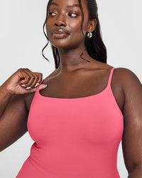 SoftMotion™ Strappy Vest with Built in Bra Shelf | Dark Velvet Pink