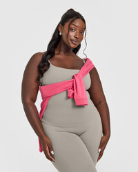 SoftMotion™ Strappy Vest with Built in Bra Shelf | Warm Sand