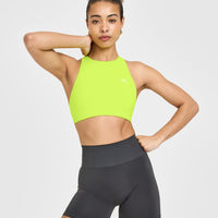 EasyLiftâ„¢ High Neck Sports Bra | Charged Lime Green