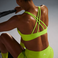 EasyLiftâ„¢ High Neck Sports Bra | Charged Lime Green