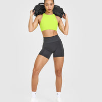 EasyLiftâ„¢ High Neck Sports Bra | Charged Lime Green