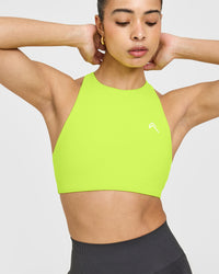 EasyLiftâ„¢ High Neck Sports Bra | Charged Lime Green