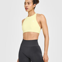 EasyLiftâ„¢ High Neck Sports Bra | Pastel Yellow