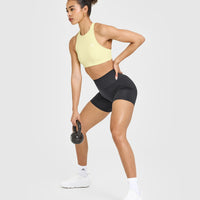EasyLiftâ„¢ High Neck Sports Bra | Pastel Yellow