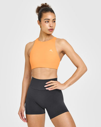 EasyLiftâ„¢ High Neck Sports Bra | Powdered Orange