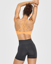 EasyLiftâ„¢ High Neck Sports Bra | Powdered Orange