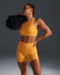 EasyLiftâ„¢ High Neck Sports Bra | Powdered Orange