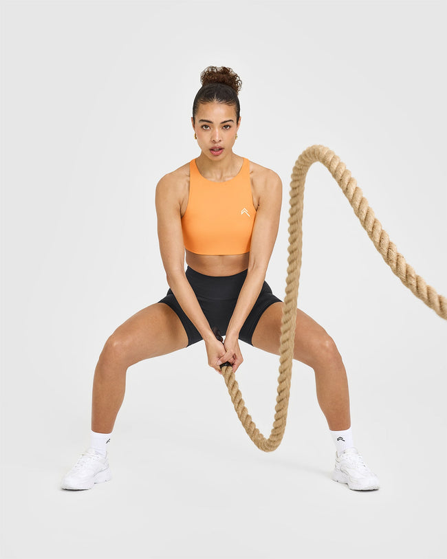 EasyLiftâ„¢ High Neck Sports Bra | Powdered Orange