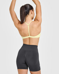 EasyLiftâ„¢ Ultra Minimal V Neck Bralette | Pastel Yellow