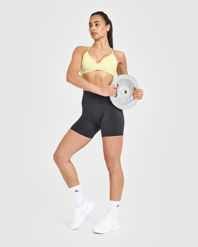 EasyLiftâ„¢ Ultra Minimal V Neck Bralette | Pastel Yellow