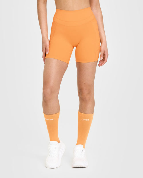 Oner Modal Unified High Waisted Pocket Shorts 6" | Powdered Orange