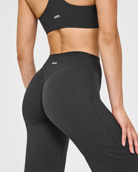 SoftMotionâ„¢ Straight Leg Bottoms with White Logo | Soft Black