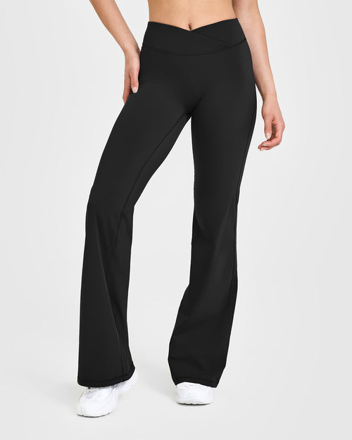 Oner Modal Unified Wrap Flared Bottoms | Black