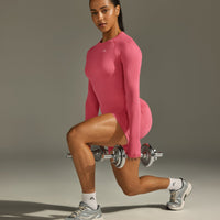Go To Seamless Fitted Long Sleeve Top | Velvet Pink