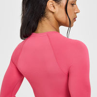 Go To Seamless Fitted Long Sleeve Top | Velvet Pink
