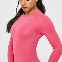 Go To Seamless Fitted Long Sleeve Top | Velvet Pink