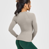Go To Seamless Fitted Long Sleeve Top | Warm Sand