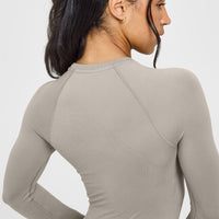 Go To Seamless Fitted Long Sleeve Top | Warm Sand