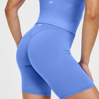 SoftMotion™ Cycling Shorts 8" | Glaucous Blue