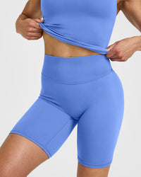 SoftMotion™ Cycling Shorts 8" | Glaucous Blue