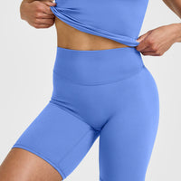 SoftMotion™ Cycling Shorts 8" | Glaucous Blue