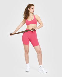 SoftMotion™ Cycling Shorts 8" | Dark Velvet Pink