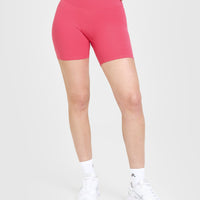SoftMotion™ Shorts 6" with White Logo | Dark Velvet Pink