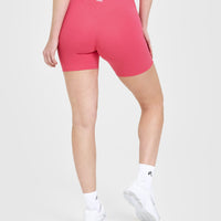 SoftMotion™ Shorts 6" with White Logo | Dark Velvet Pink