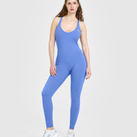 Unified Scoop Back All In One Long | Glaucous Blue